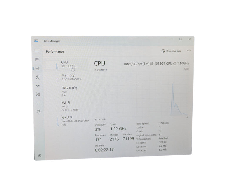 Surface Pro 7 Intel Core i5-1035G4 @ 1.10Ghz 8GB RAM & 128GB Storage A1866 -