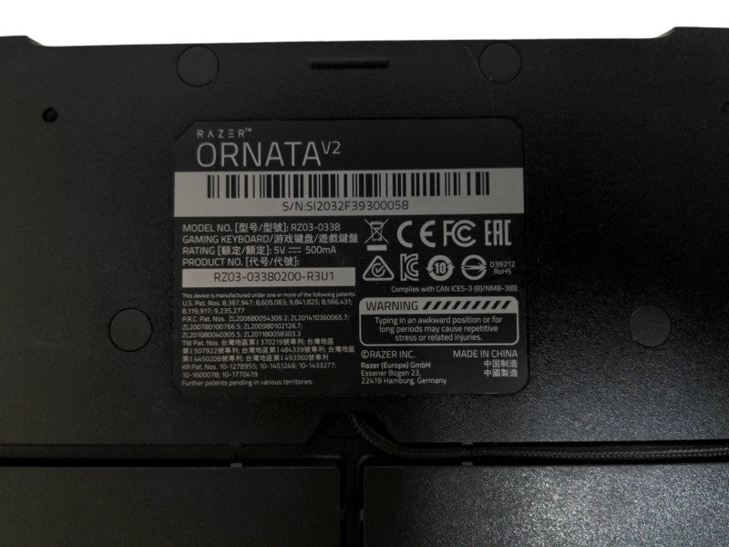 Razer Ornata V2 Wired Gaming Keyboard (RZ03-03380200-R3U1)