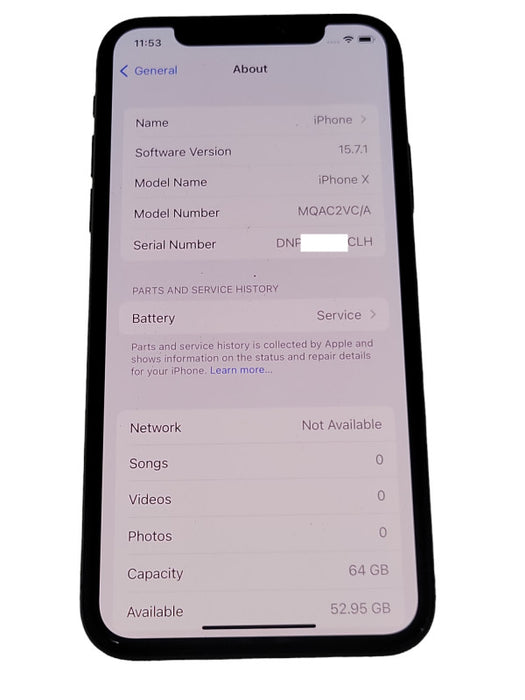 Apple iPhone X 64GB unlocked phone, READ _