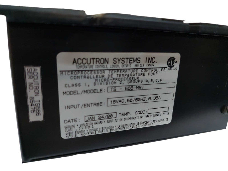 AccuTron TS-566 Control Module Model: TS- 566-MSI =