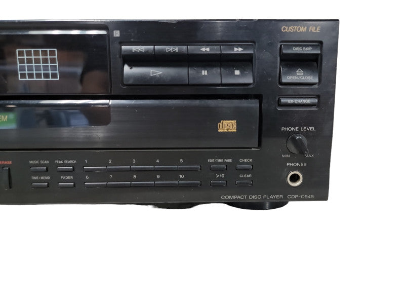 Vintage 1989 Sony 5 CD Compact Disc Changer CD Player Model CDP-C545