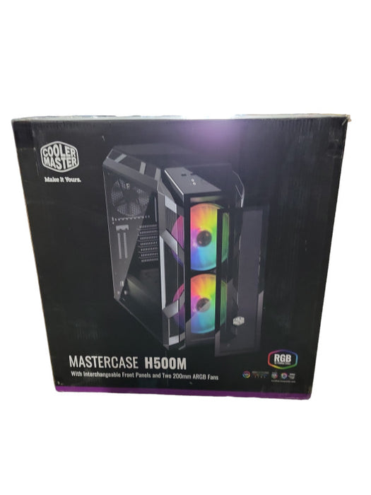 Cooler Master Mastercase H500M Quad Glass Panel Dual 200mm ARGB Fans Case !