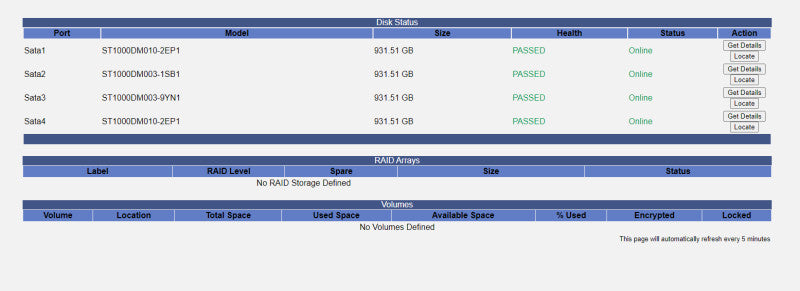 Cisco Linksys NSS4000, 4 Bay Gigabit Network Storage System, 4x 1TB HDDs
