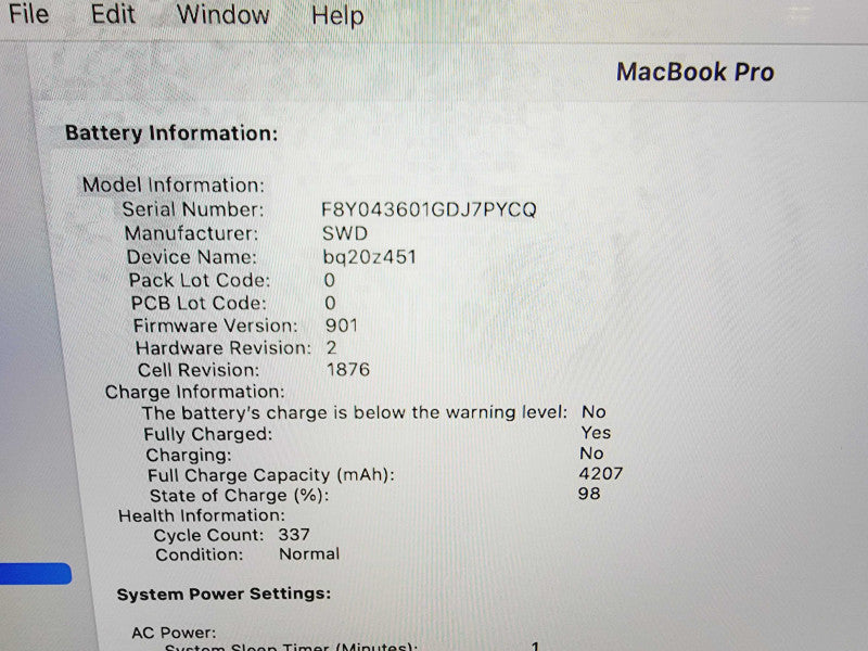 Apple Macbook Pro 2020 13\\" 4-Core i5-1038NG7 @ 2.0GHz 16GB DDR4 512GB SSD (