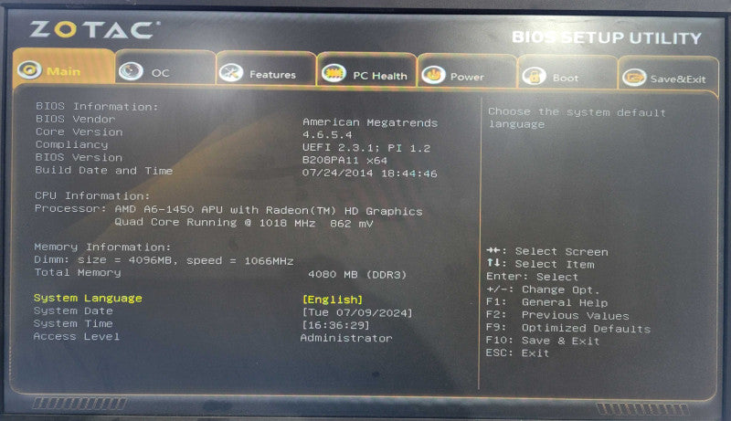 ZOTAC ZBOX-CA320NANO-P AMD A6 1.00GHz 64GB SSD 4GB DDR3 RAM Mini PC No HDD !