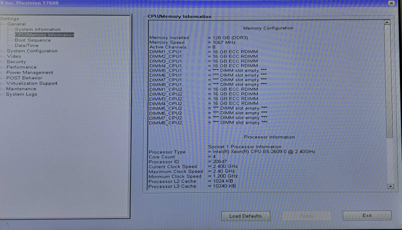 Dell Precision T7600 | 2x Xeon E5-2609 @ 2.40GHz 4C, 128GB RAM, Perc H310