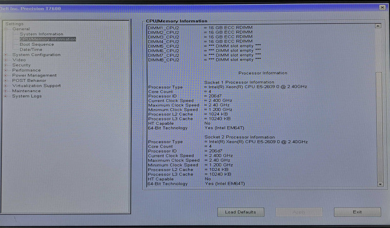 Dell Precision T7600 | 2x Xeon E5-2609 @ 2.40GHz 4C, 128GB RAM, Perc H310