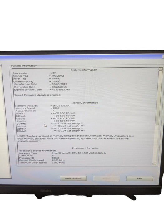 Dell Precision T5810 | Xeon E5-1603 v3 | 16GB DDR4 | No HDD | Quadro K620