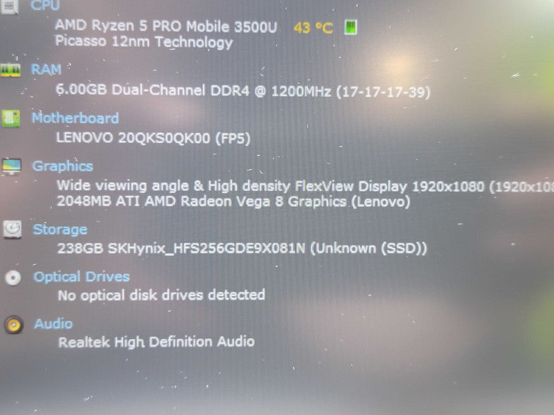 Lenovo ThinkPad T495s| Ryzen 5 Pro 3500U| 8GB DDR4| Radeon Vega 8| 256GB SSD Î² BudLap
