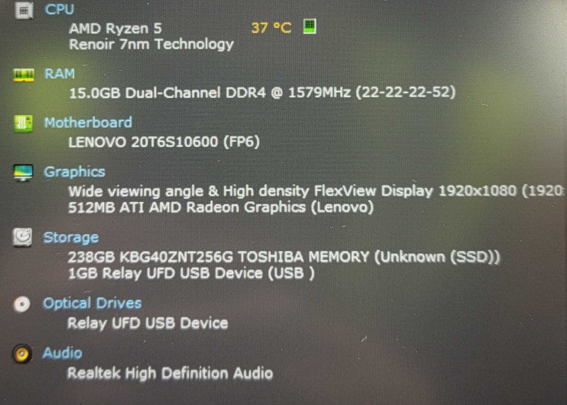 Lenovo ThinkPad E14|  Ryzen 5| 16GB DDR4 | Radeon Graphics| 256 SSD|  READ Î² BudLap