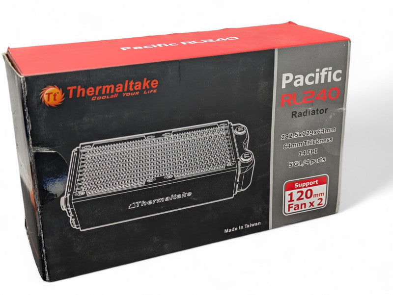 New Open Box Thermaltake Pacific RL240 Radiator 282.5x129x64mm Thick radiator -