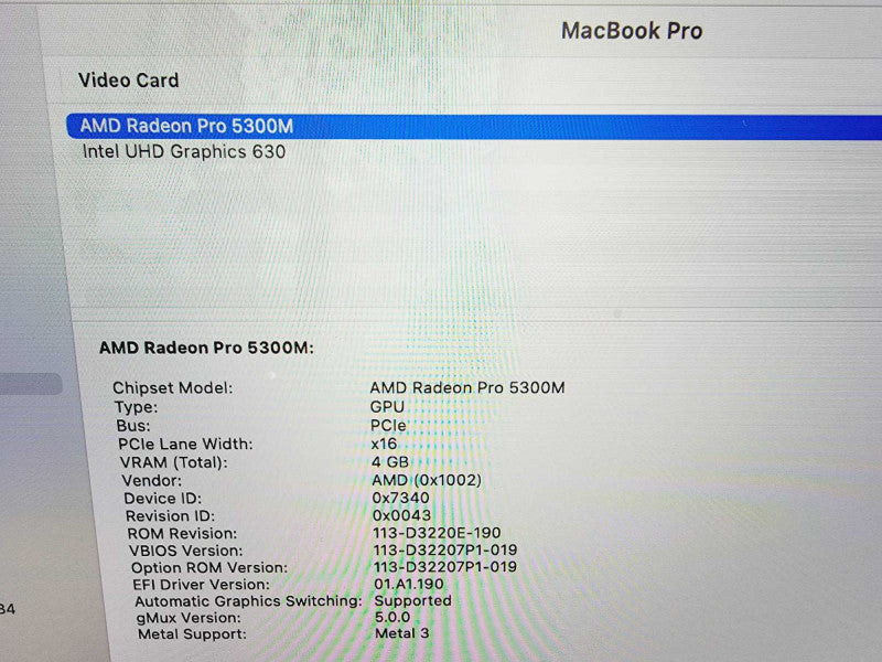 Apple Macbook Pro 2019 16\\" 6-Core i7-9750H @ 2.6GHz 32GB DDR4 512GB SSD Radeon Pro 5300M 4GB (