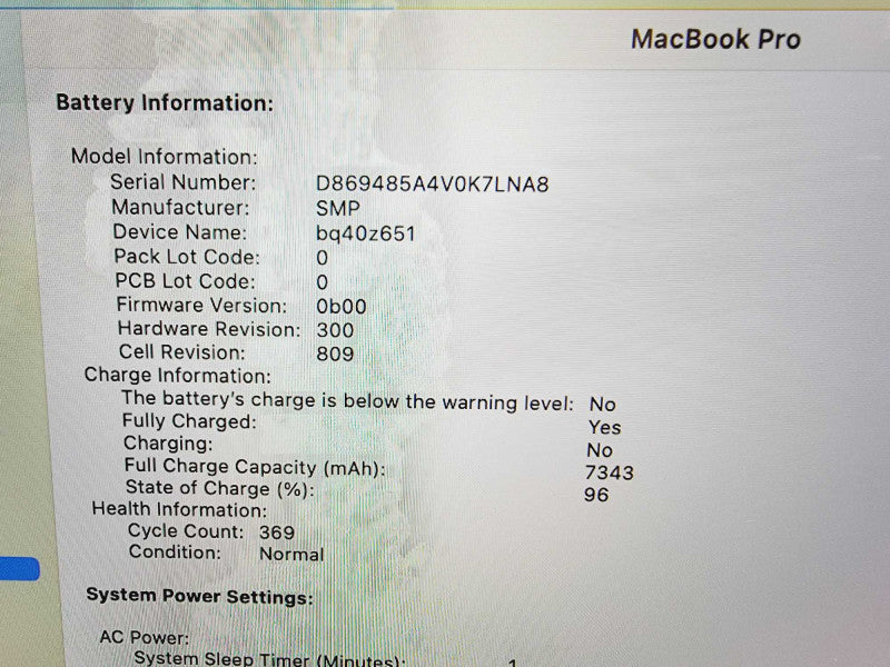Apple Macbook Pro 2019 16\\" 6-Core i7-9750H @ 2.6GHz 32GB DDR4 512GB SSD (