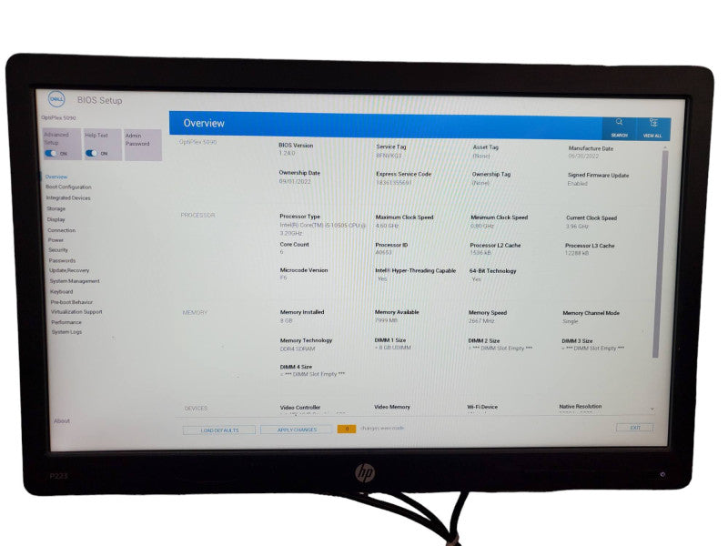 Dell OptiPlex 5090 SFF Desktop i5-10505 8GB DDR4 NO HDD @