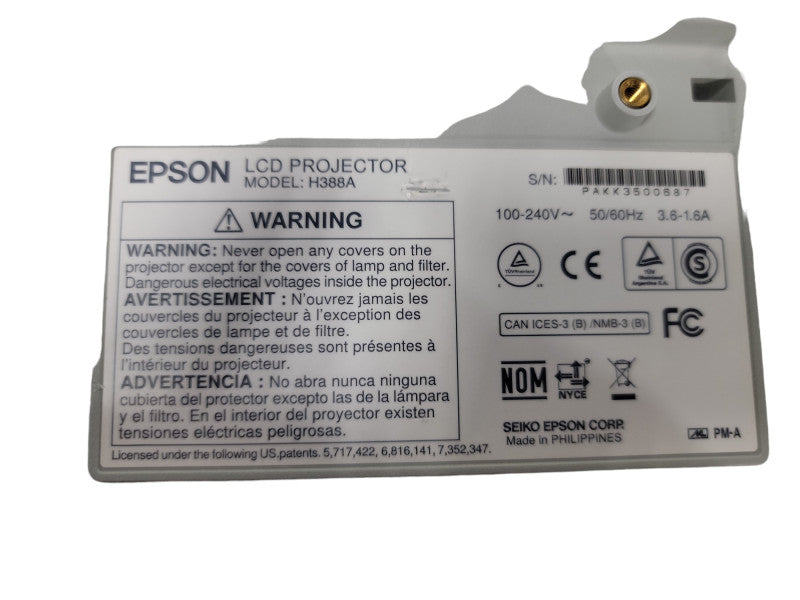 Epson PowerLite 915W H388A 3200 Lumens LCD Home Theater Projector | 987Hours