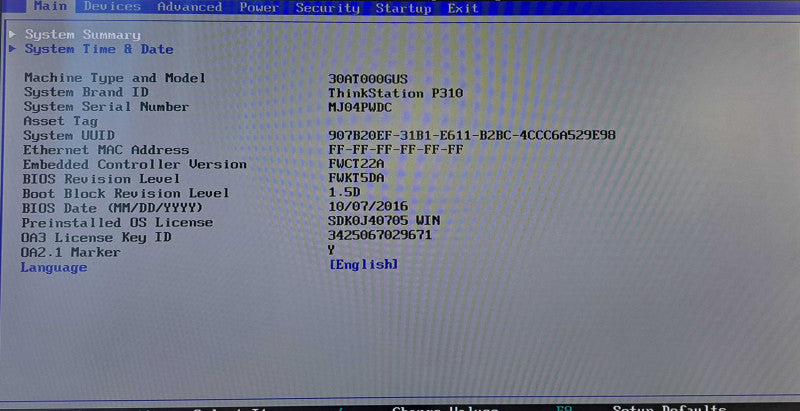 Lenovo ThinkStation P310 | Xeon E3-1245 v5 @ 3.50GHz 4C, 8GB DDR4, No HDD/OS Q