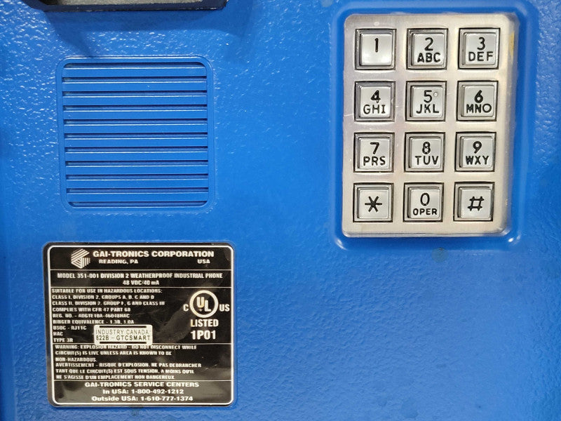GAI-Tronics 351-001 Division 2 weatherproof industrial phone  _