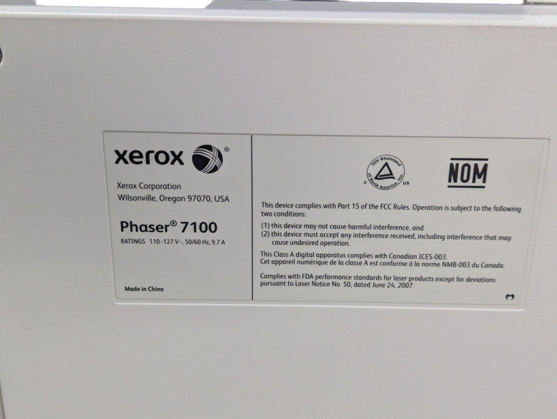 Xerox Phaser 7100 Color Laser Printer Please READ -