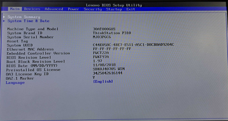Lenovo ThinkStation P310 | Xeon E3-1245 v5 @ 3.50GHz 4C, 16GB DDR4, 1TB HDD Q