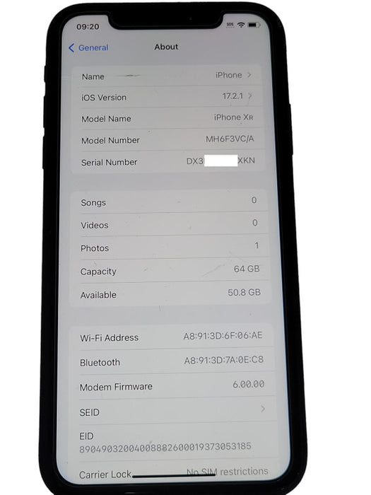 Apple iPhone XR 64GB unlocked phone _