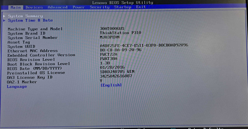 Lenovo ThinkStation P310 | Xeon E3-1245 v5 @ 3.50GHz 4C, 16GB DDR4, No HDD/OS Q