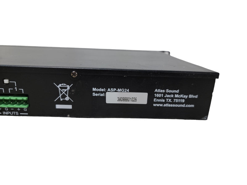 Atlas Sound ASP-MG24 Sound Masking Processor / Speaker Controller Q