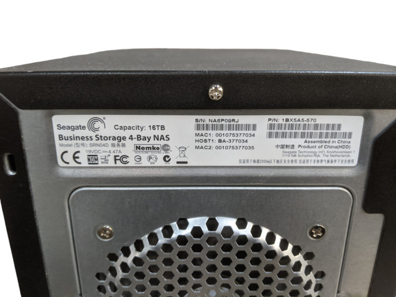 Seagate SRN04D | Business Storage 4-Bay NAS | No HDD