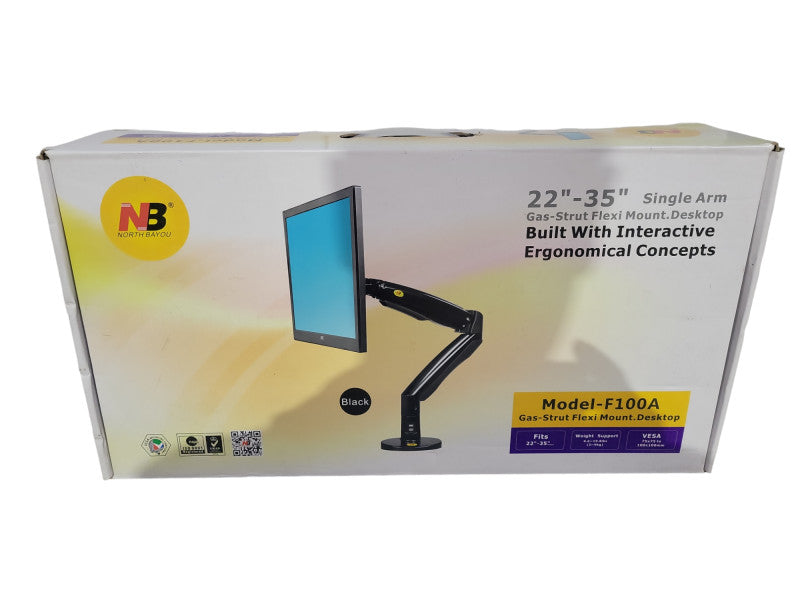 North Bayou F100A-B Monitor Desk Mount w/ Gas Spring 22-35\\" Monitors !