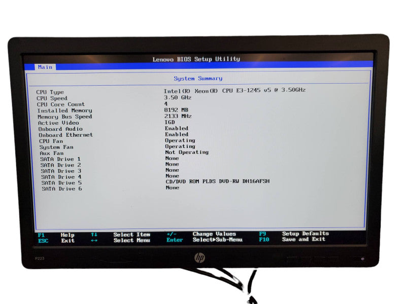Lenovo ThinkStation P320 Workstation Xeon E3-1245v5 8GB RAM NO HDD @