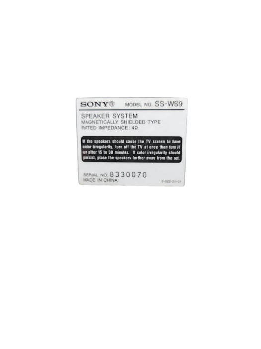 Sony SS-WS9 Subwoofer