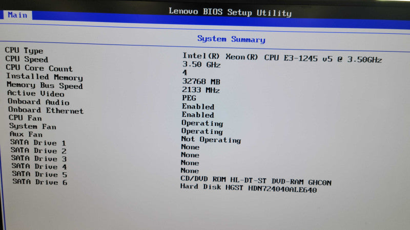 Lenovo P320 - Xeon E3-1245 v5 | 32GB RAM | 4TB HDD | QUADRO K620 2GB %