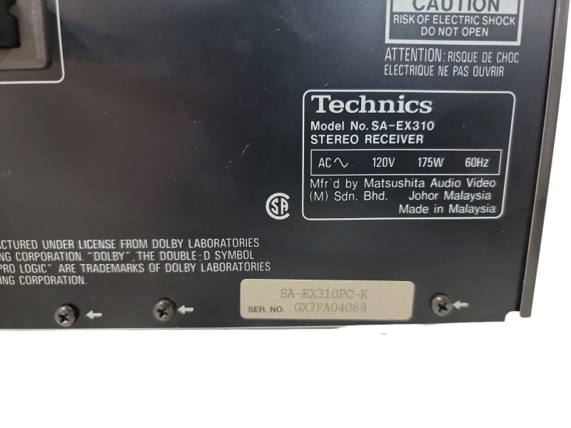 Technics SA-EX310 Stereo Receiver Hi-Fi Separate Amplifier Phono Stage