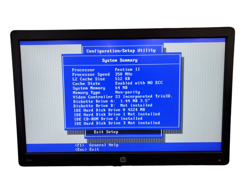 IBM 6275-B6U Vintage Desktop Pentium II 64MB RAM 4GB HDD *READ* @