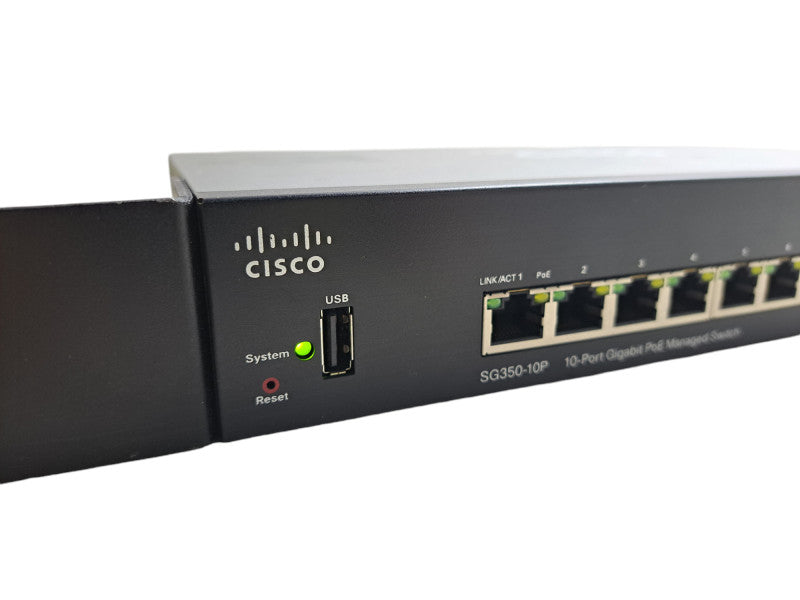 Cisco SG350-10P | 10-Port Gigabit PoE Managed Switch