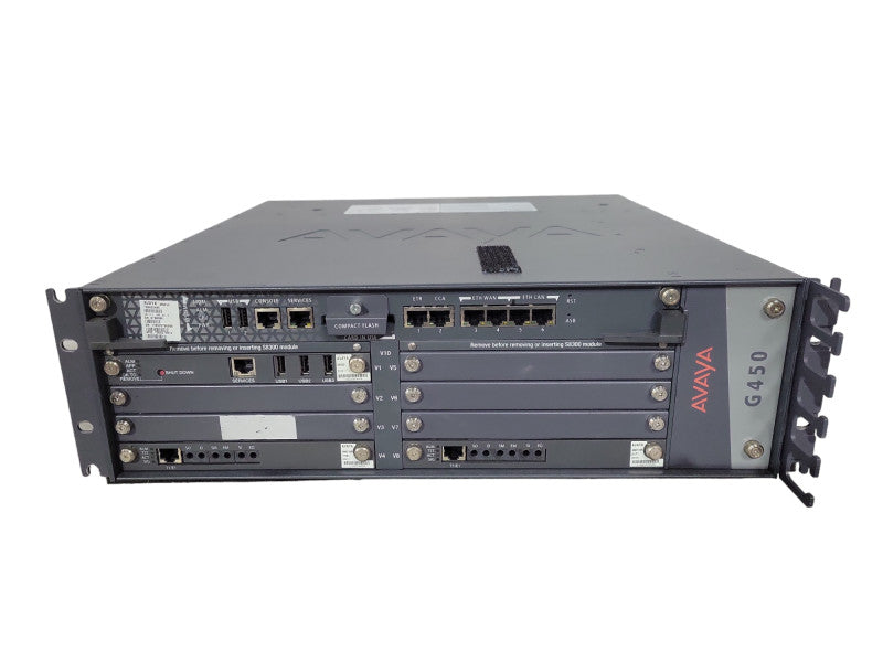 Avaya G450 Chassis w/ 2x MM710B, S8300 | 2x PSU !
