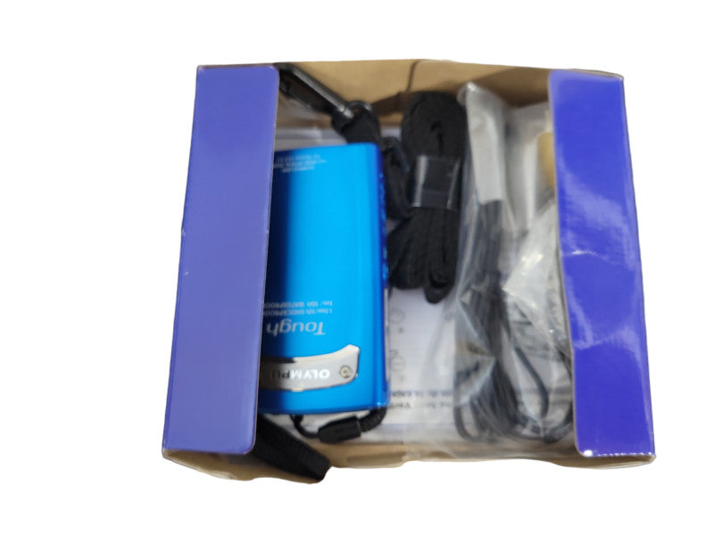 Olympus Tough TG-320 Blue Digital Camera w/Battery (No Charger Or SD) !