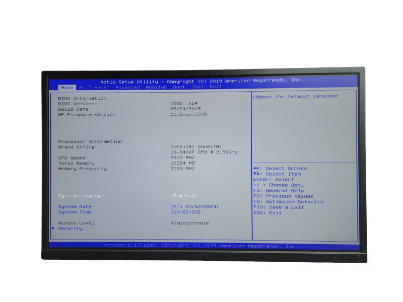 Custom PC i5 - 9400F CPU @ 2.90GHz 16GB DDR4 Ram Î¸
