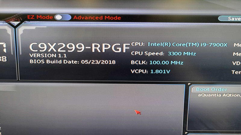 Intel Core i9-7900X | SUPERMICRO C9X299-RPGF %