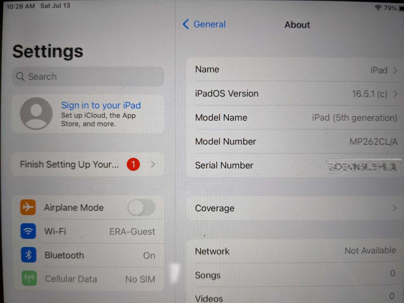 Apple iPad 5th Gen 128GB (A1823)