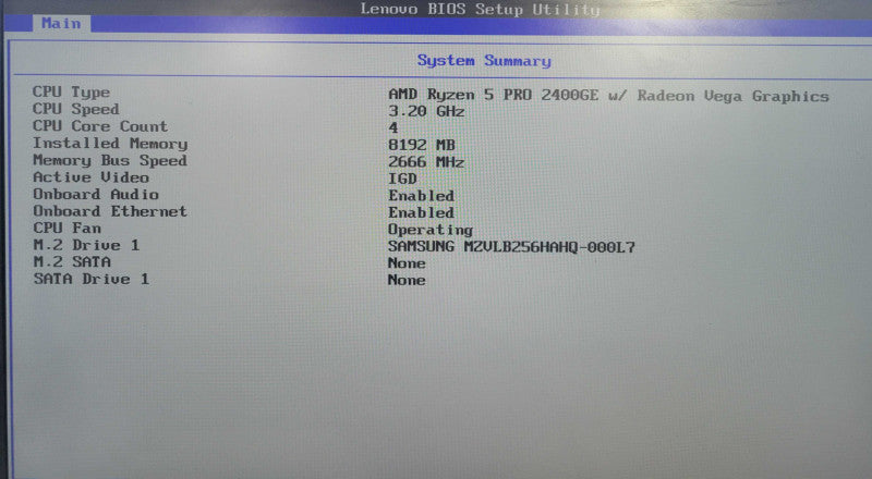 Lenovo M715q USFF | Ryzen 5 Pro 2400GE @ 3.20GHz, 8GB DDR4, 128GB NVMe !