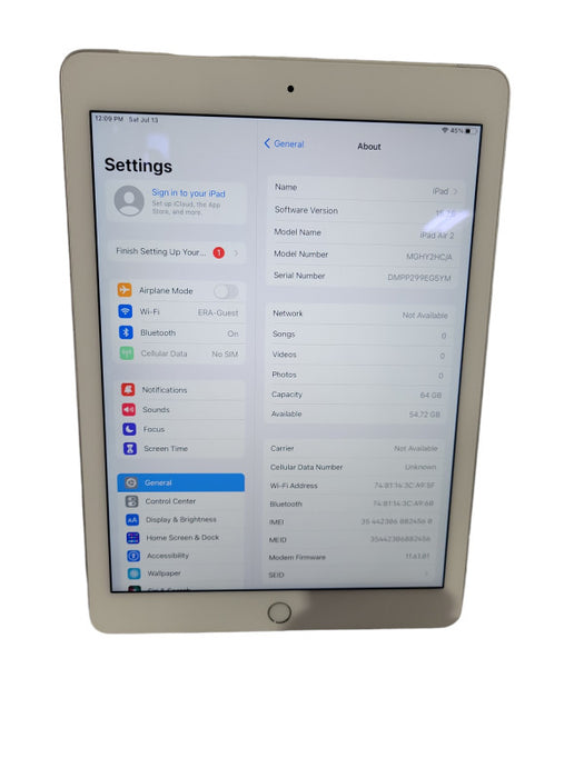 Apple iPad Air 2 64GB (A1567) !