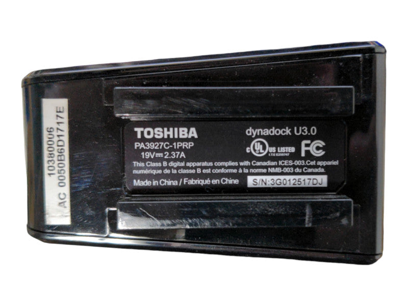 Toshiba dynadock U3.0 USB Docking Station PA3927U-1PRP w/ Power Supply