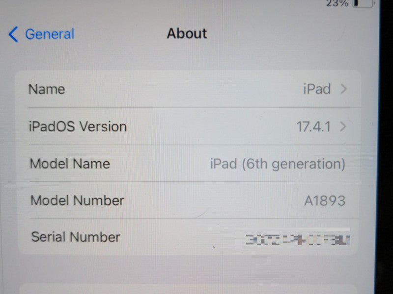 Apple iPad 6th generation 128GB, A1893