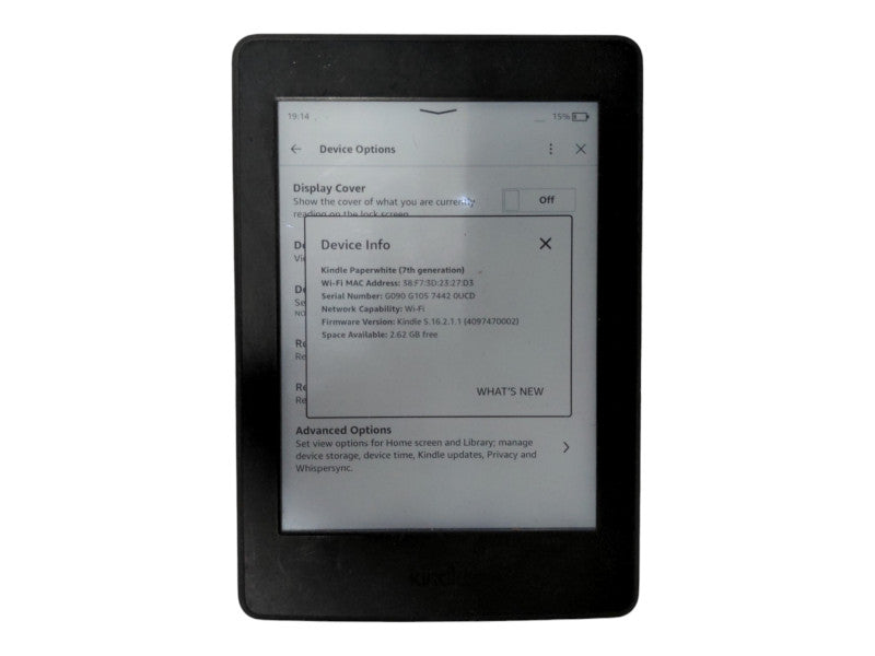 Amazon Kindle Paperwhite (7th Generation) 4GB, Wi-Fi, 6 inch
