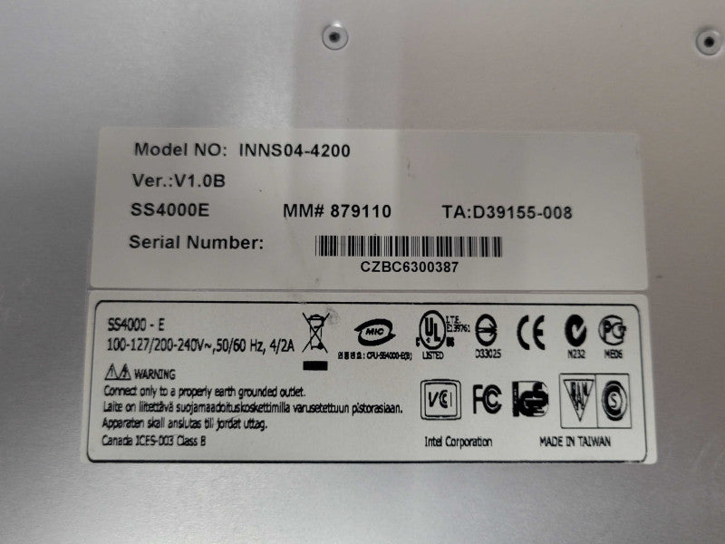 Intel Entry Storage System Model INNS04-4200 (SS4000E) No HDDs, READ _