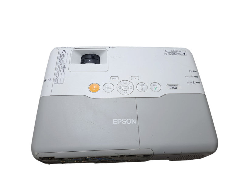 Epson H565A PowerLite 935W LCD Projector | 1034 Lamp Hours | HDMI, VGA, LAN