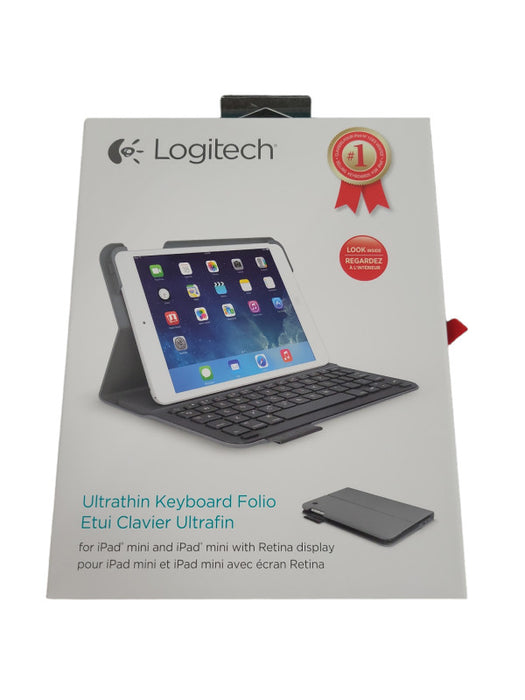Brand New Logitech Ultrathin Keyboard Folio for iPad Mini 1/2/3- Grey Q!