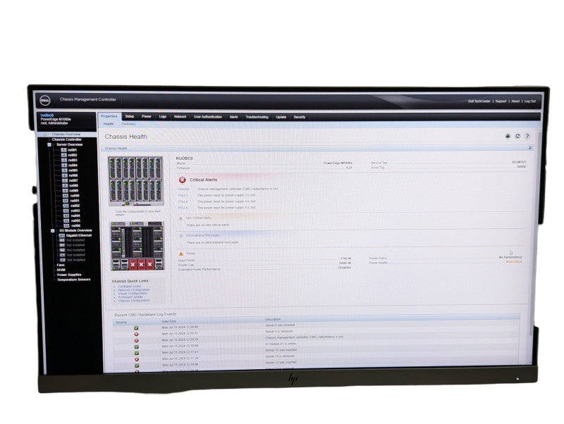 DELL PowerEdge M1000e enclosure with 16 M620 Blades  -
