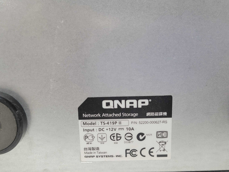QNAP TS-419P II 4-Bay NAS w/ 4x 2TB HDDs, No Power Adapter _