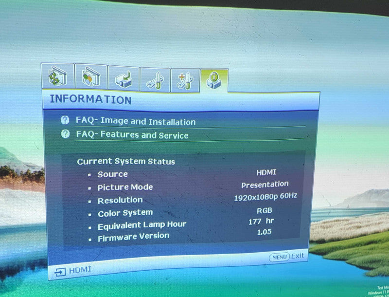 Benq MX711 DLP Projector Portable 3D 3200 ANSI HDMI 1024x768 | 177 Lamp HRs